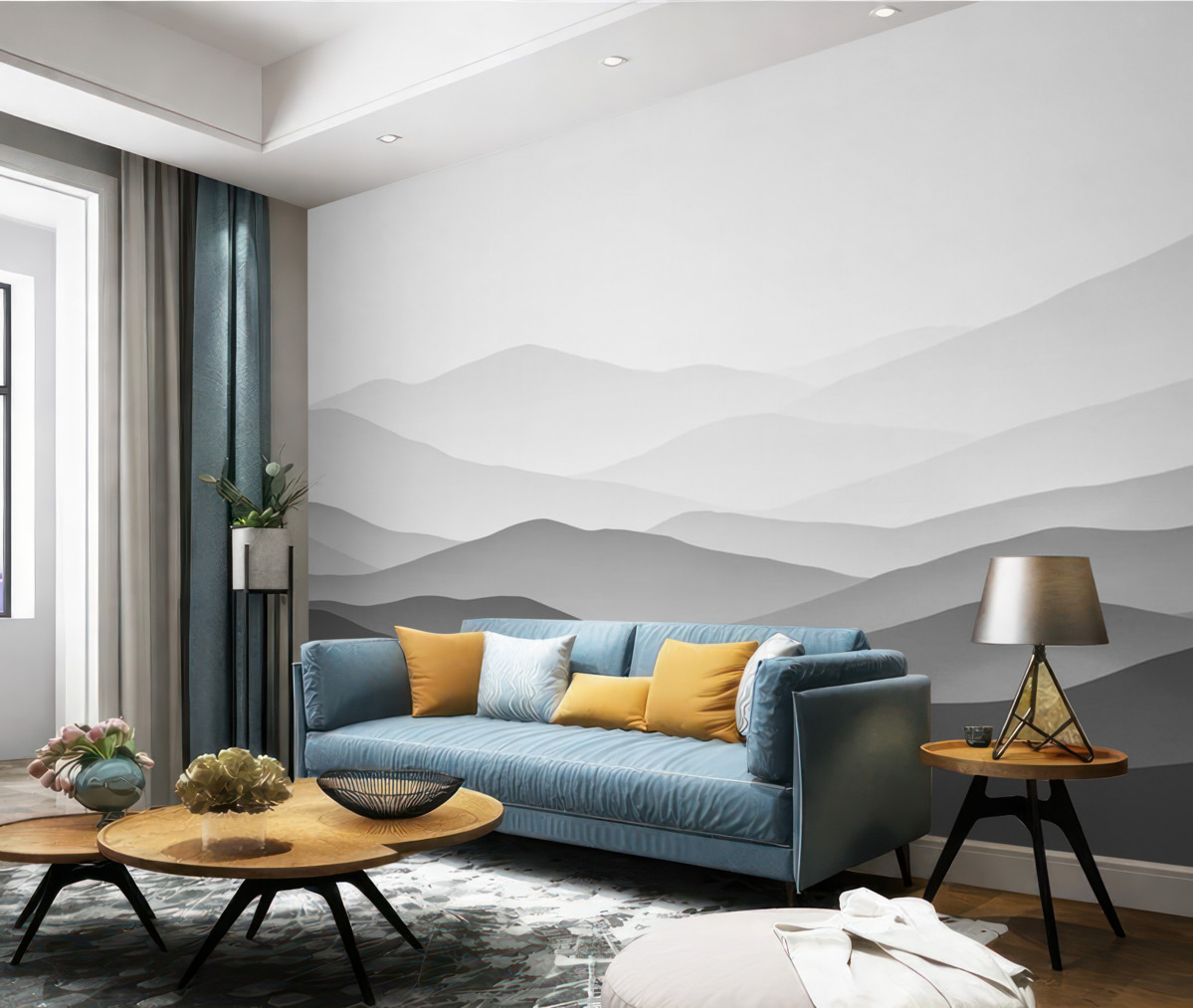 Fototapeta Stylowe, minimalistyczne fale.