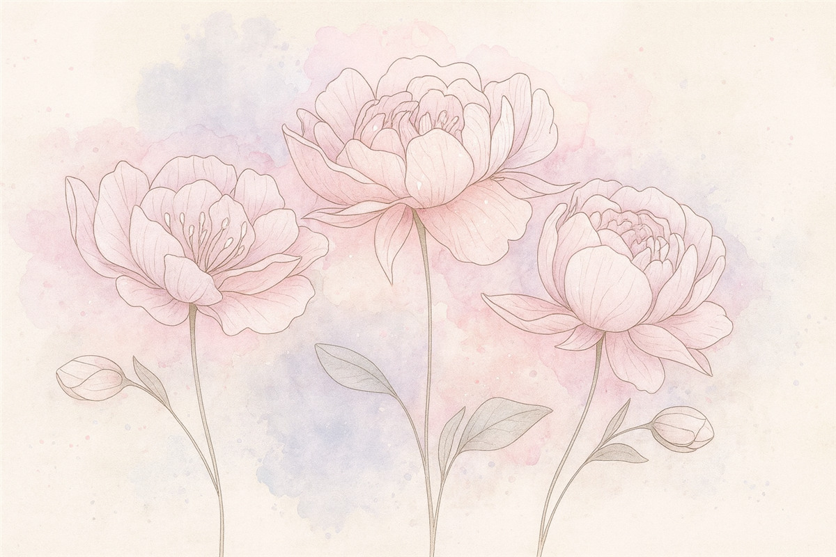 Fototapeta Delikatne nowoczesne kwiaty.