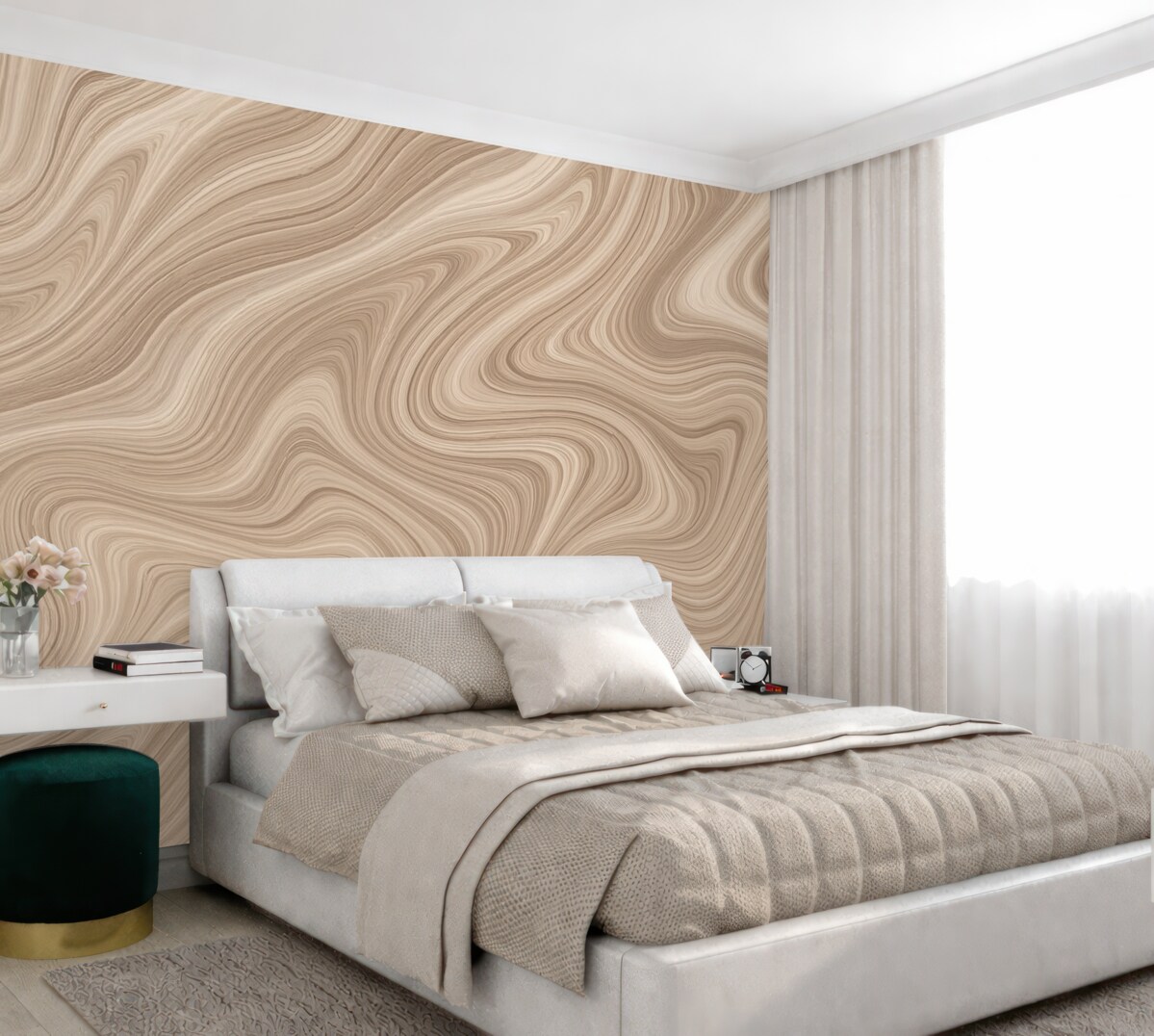 Fototapeta Abstrakcja, plamy, subtelny beżowy odcień.