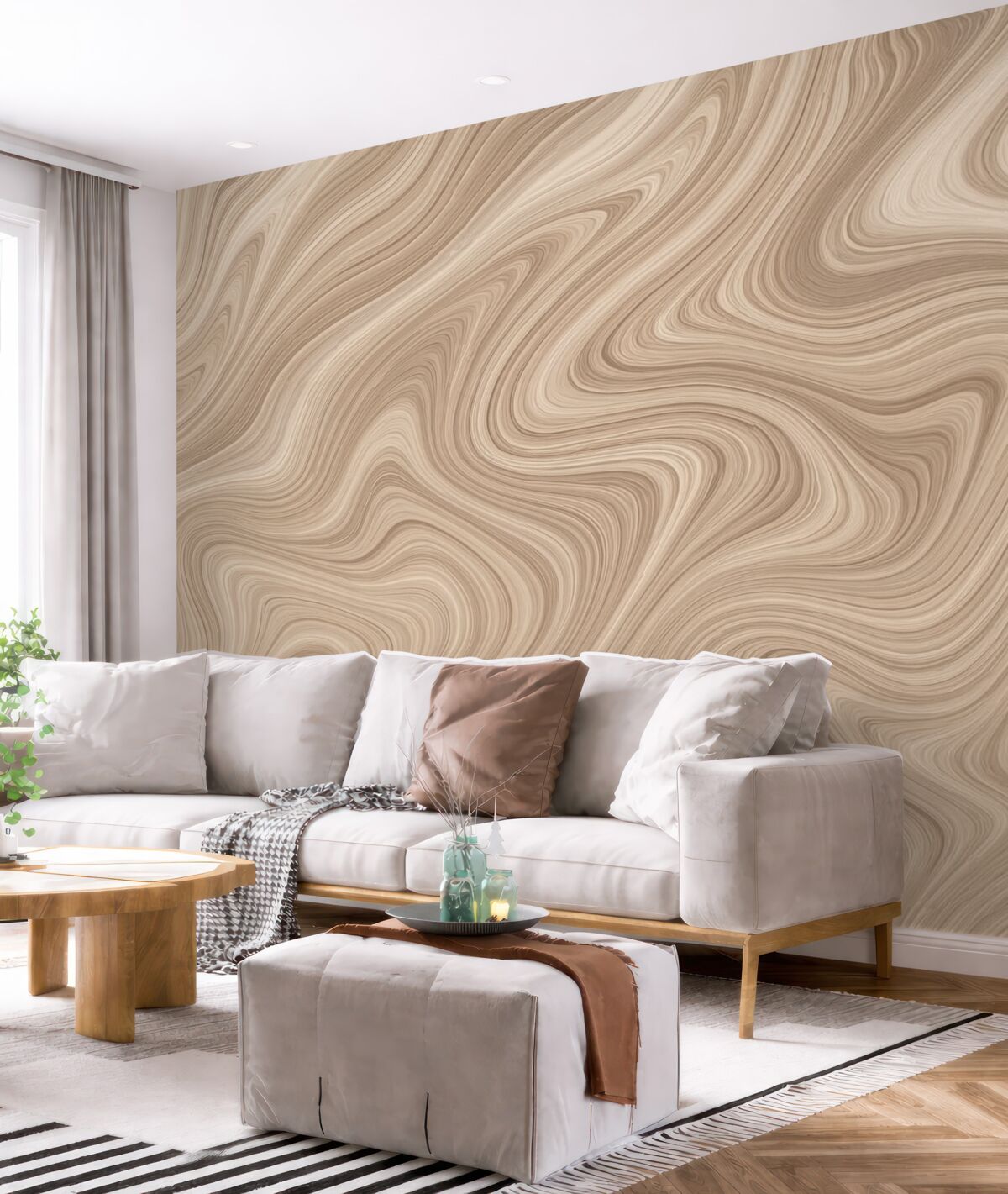 Fototapeta Abstrakcja, plamy, subtelny beżowy odcień.