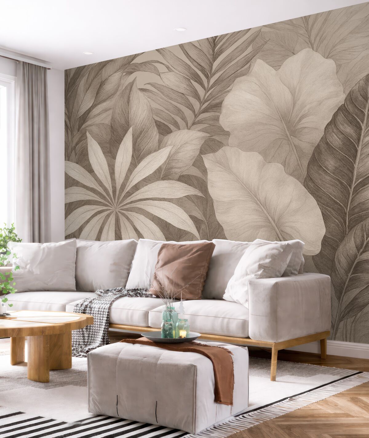 Fototapeta Ogromne tropikalne liście.