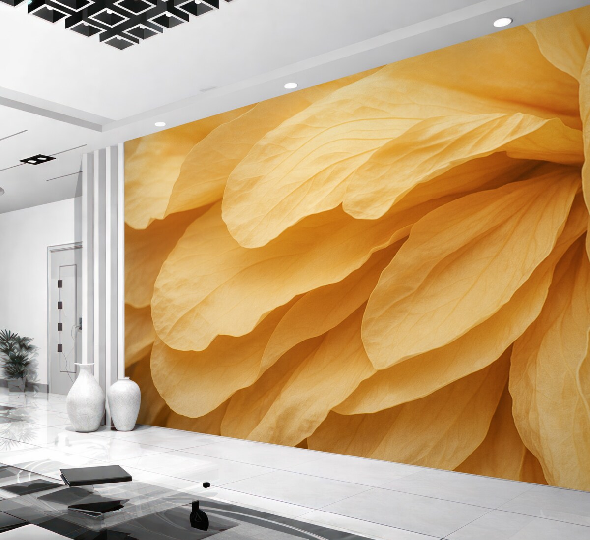 Fototapeta Kadr na płatki Maro w odcieniach beżowo-pomarańczowych.