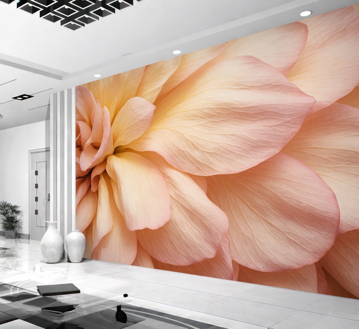 Fototapeta Wielkie płatki, różowe tonacje.