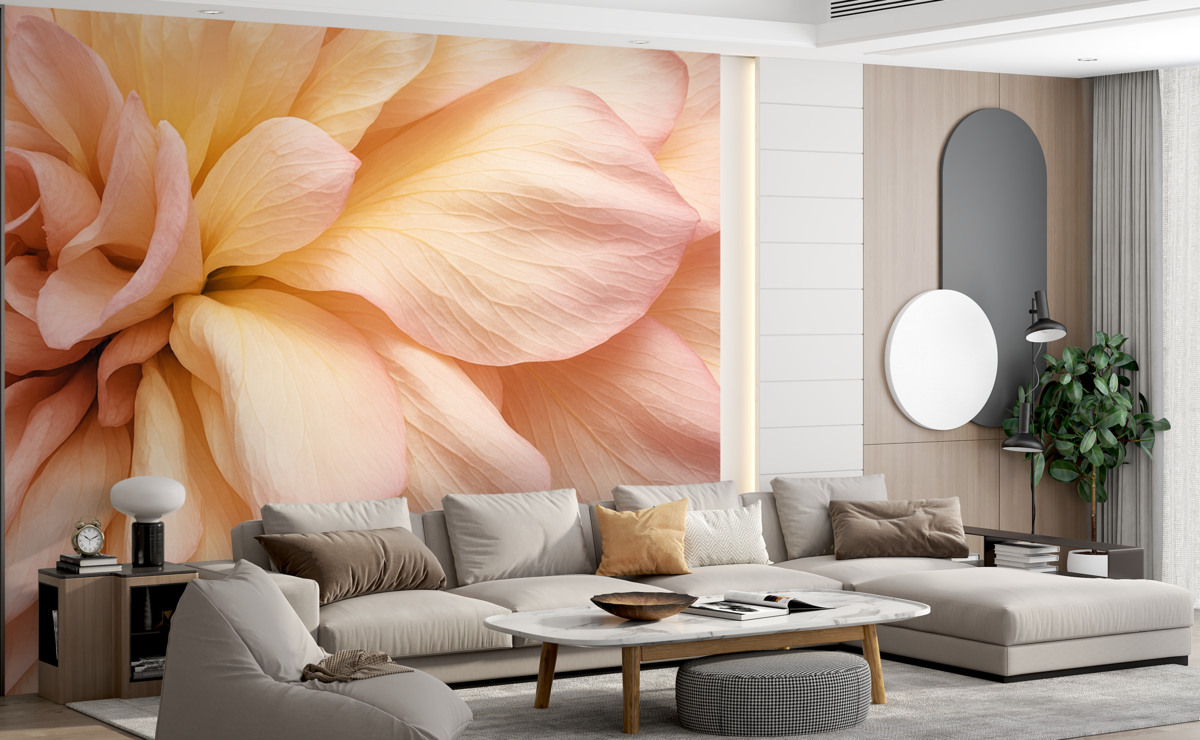 Fototapeta Wielkie płatki, różowe tonacje.