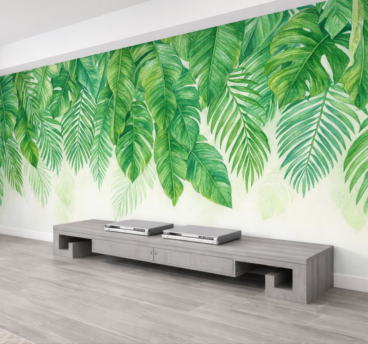 Fototapeta Zielone liście tropikalne.