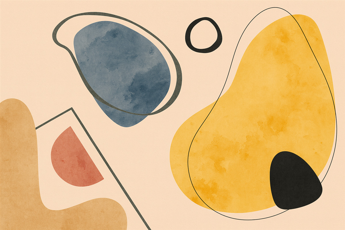 Fototapeta Barwna geometria wesołych form