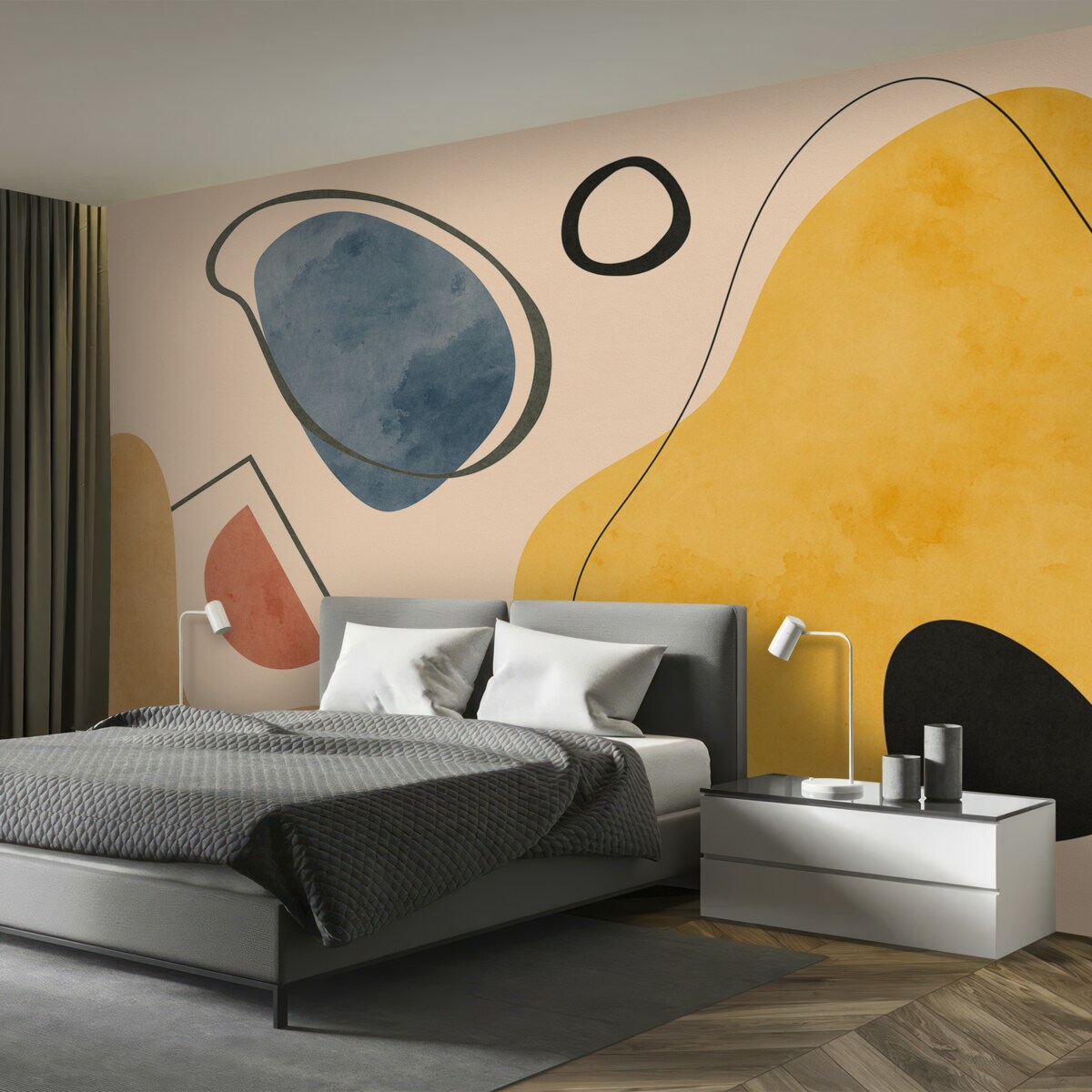 Fototapeta Barwna geometria wesołych form