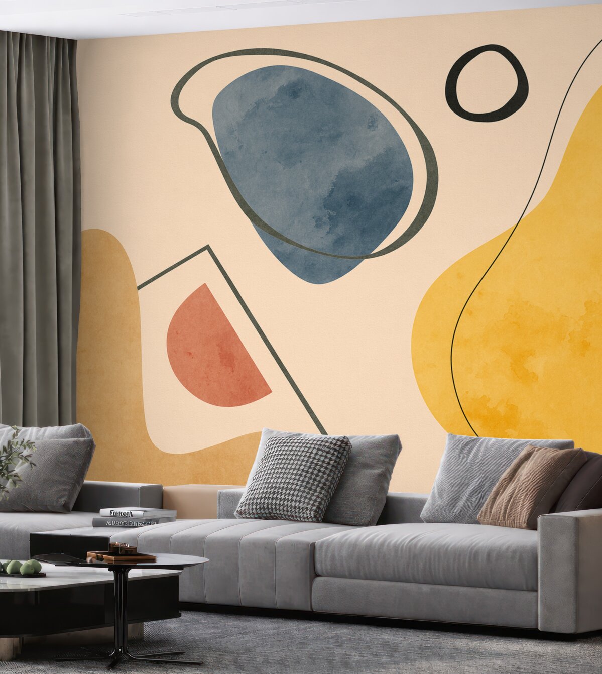 Fototapeta Barwna geometria wesołych form