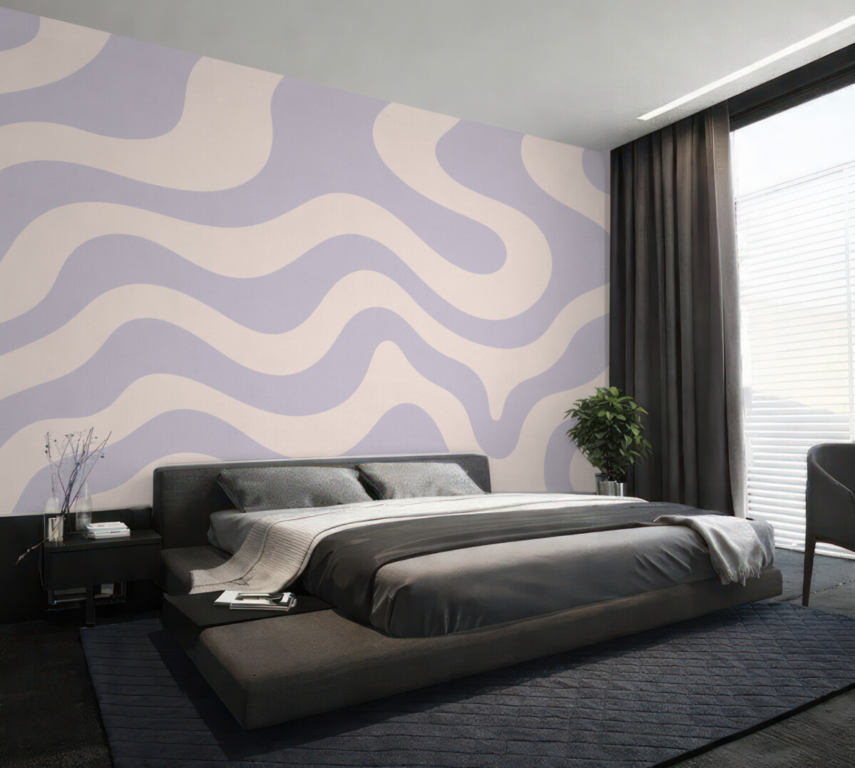 Fototapeta Skręcające się gustowne linie.