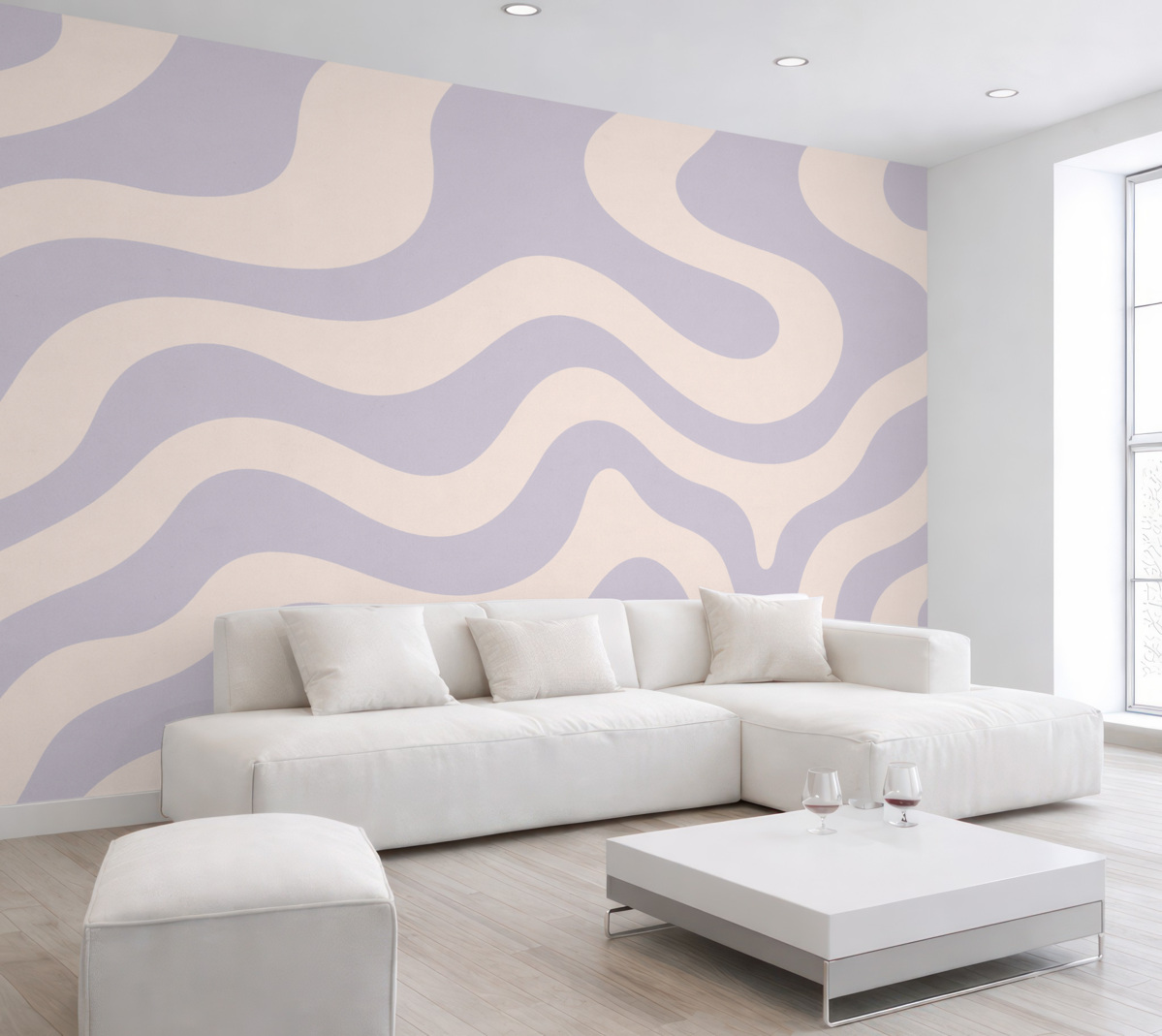 Fototapeta Skręcające się gustowne linie.