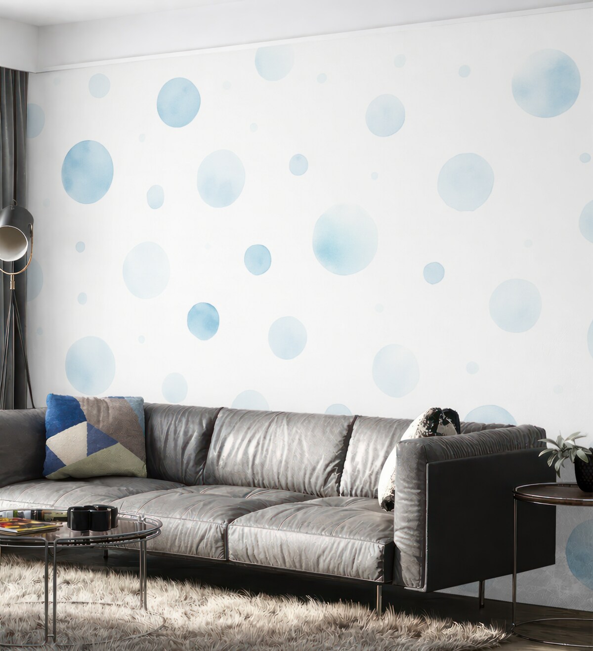 Fototapeta Kropki na jasnym tle.