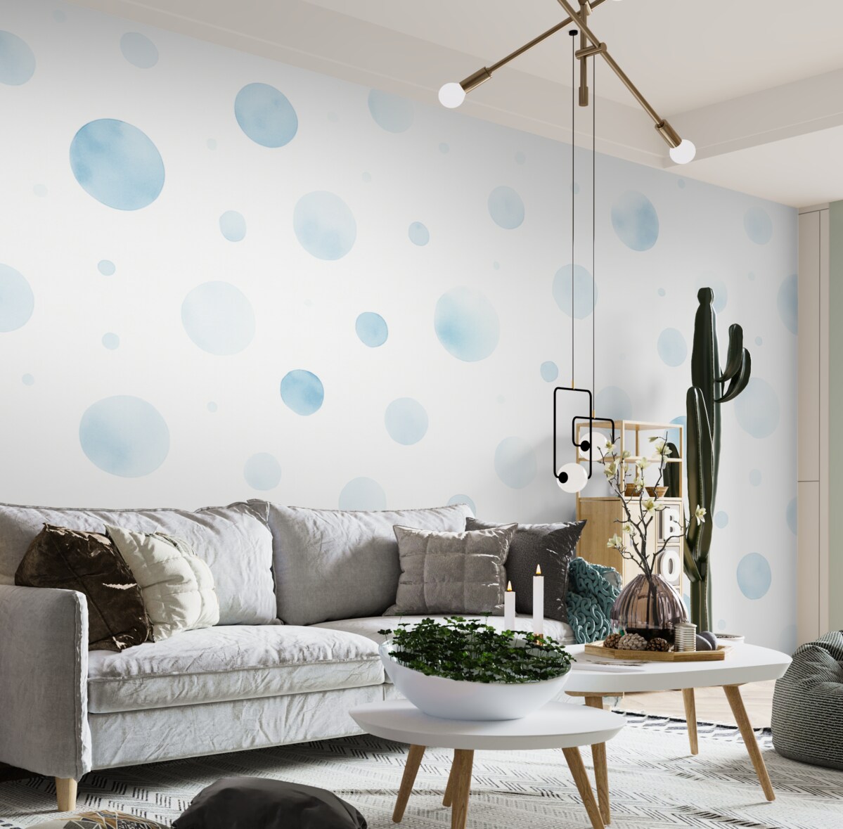 Fototapeta Kropki na jasnym tle.