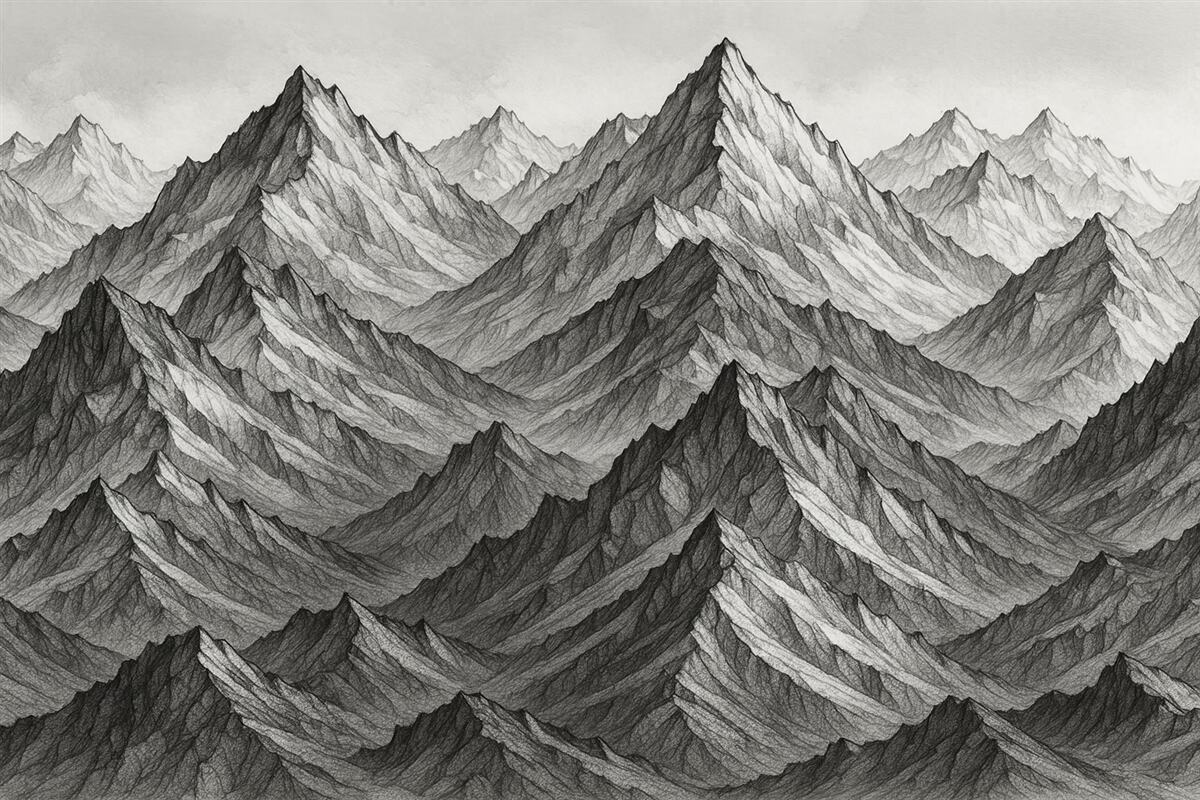 Fototapeta Linie górskie