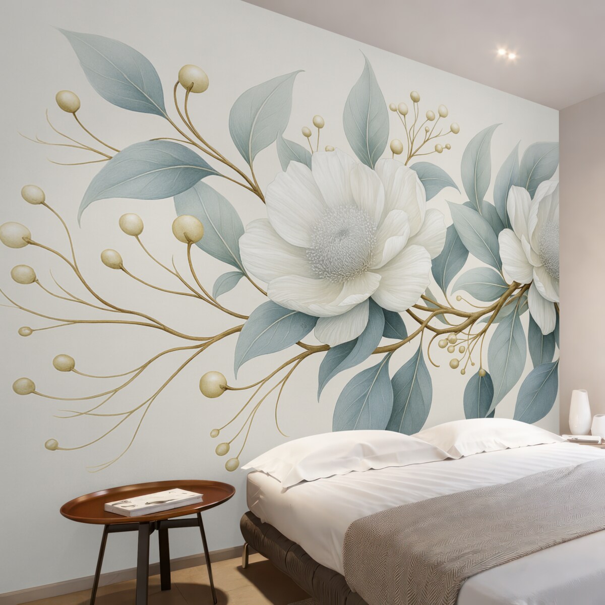 Fototapeta Śliczne akrylowe rośliny z liśćmi i owocami, realizm.