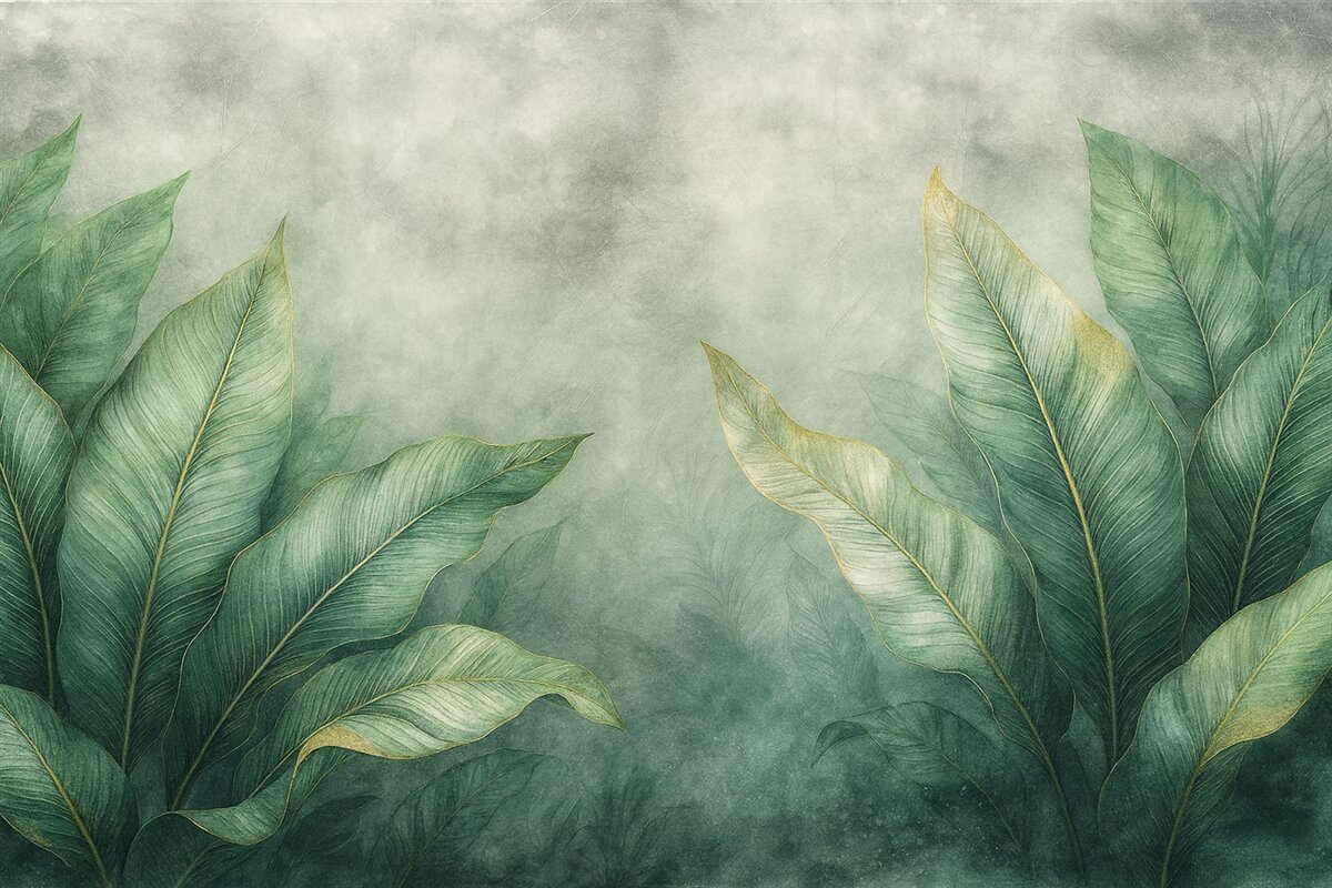 Fototapeta Liście drzewa bananowego.