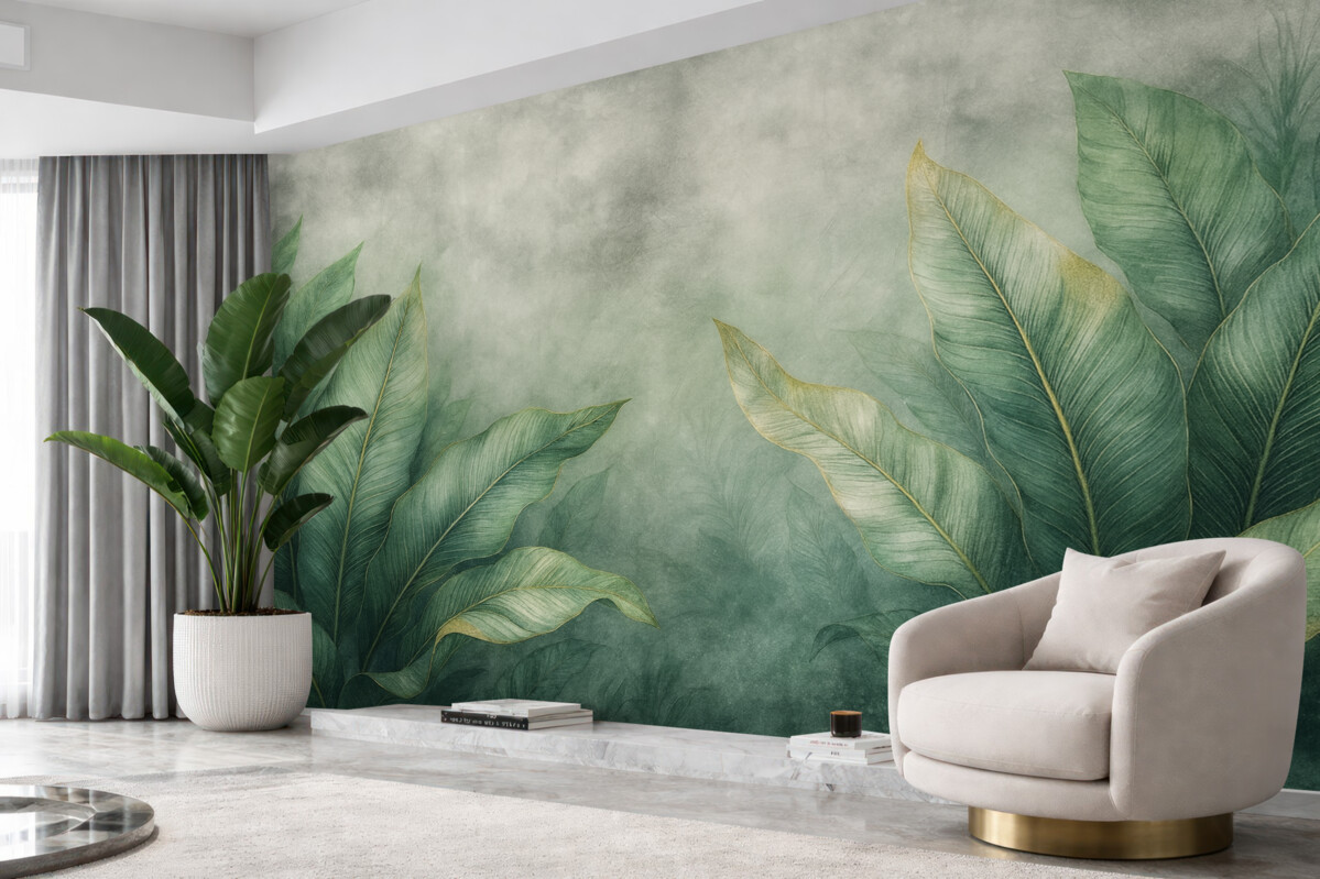 Fototapeta Liście drzewa bananowego.