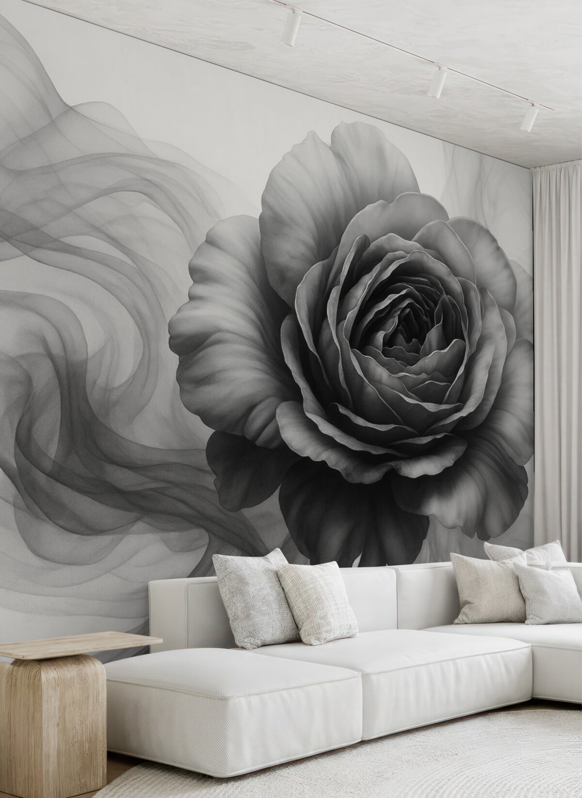 Fototapeta Róża w kolorach czarno-białych.