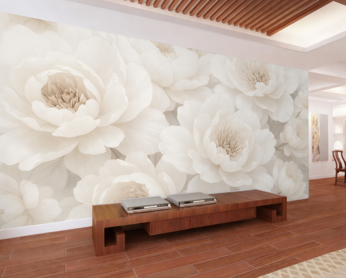 Fototapeta Białe kwiaty róży