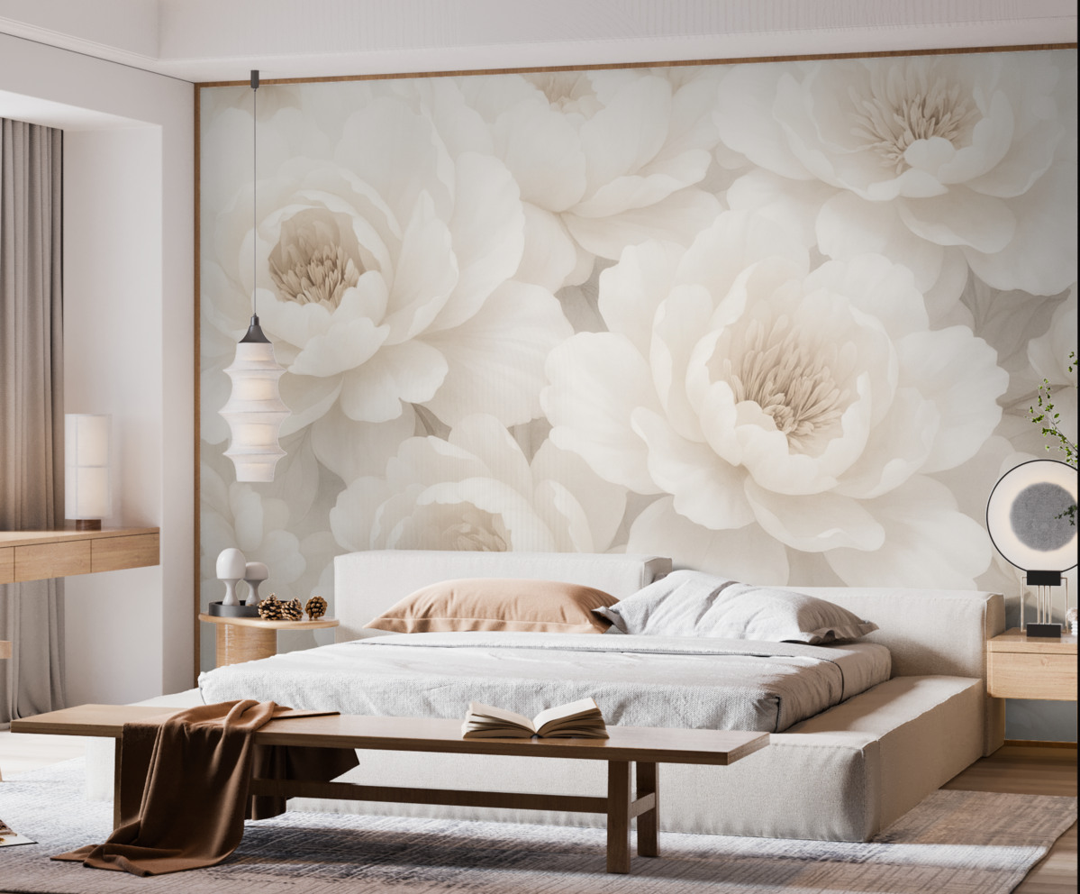 Fototapeta Białe kwiaty róży