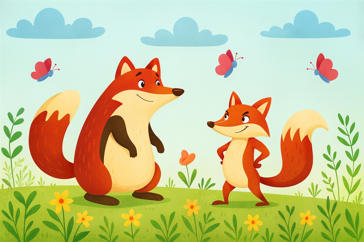 Fototapeta Lisy na błękitnym tle i dzikie rośliny.