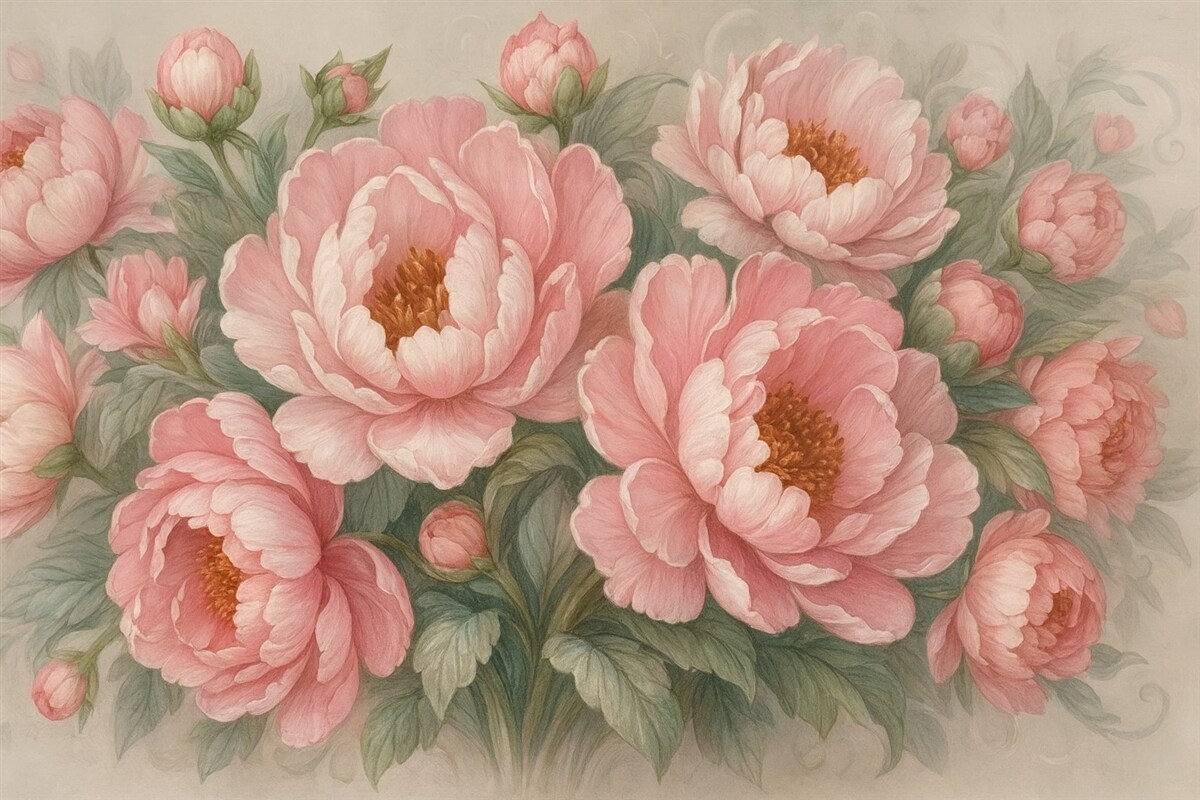 Fototapeta Wielkie kwiaty w odcieniu różowym.