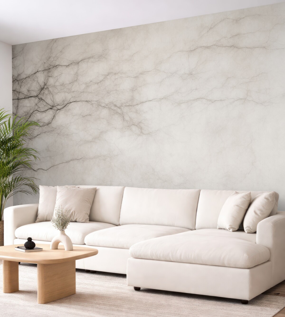 Fototapeta Drobne gałązki na mglistym jasnym tle.