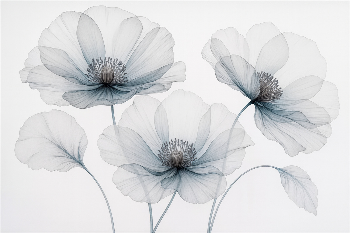 Fototapeta Eteryczne rośliny kwiatujące.