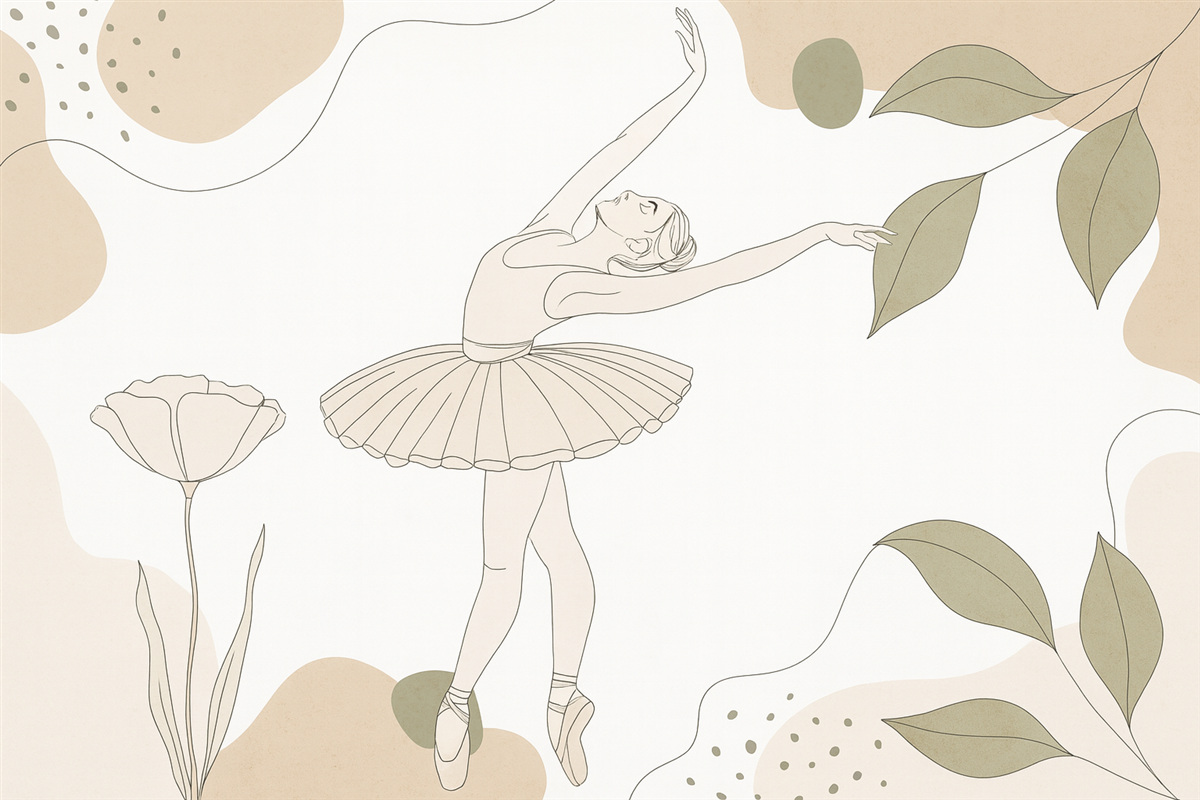 Fototapeta Delikatność tańca baletowego.