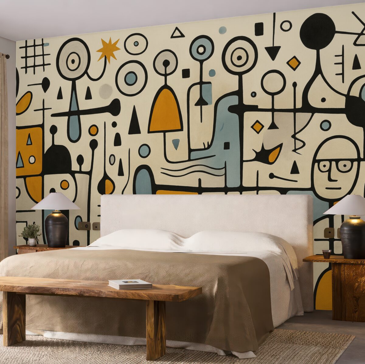 Fototapeta Sztuka abstrakcyjna z bryłami geometrycznymi w stylu Secesji.