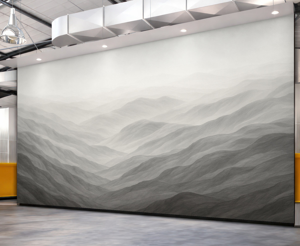 Fototapeta Zamglone górskie fale