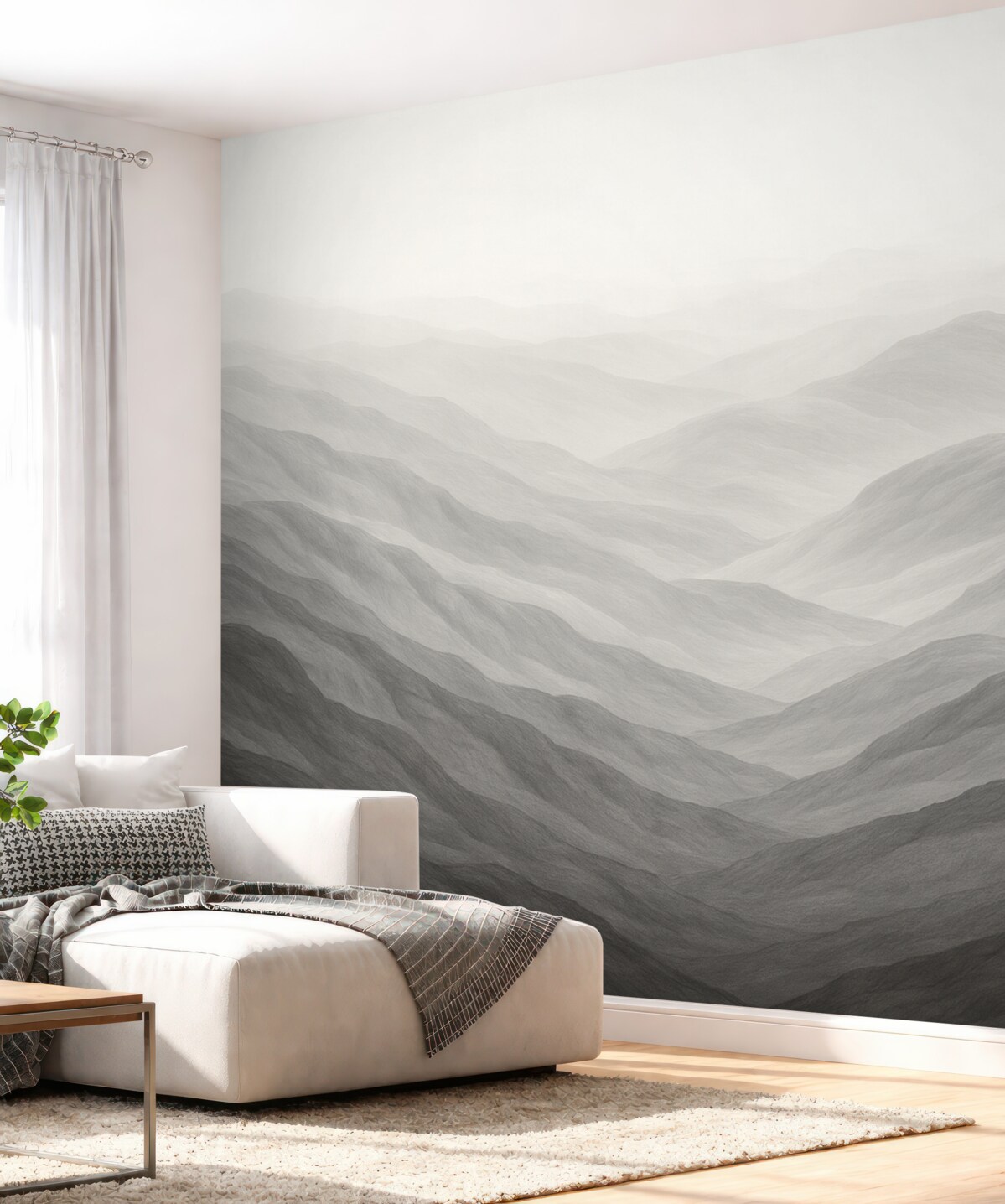 Fototapeta Zamglone górskie fale