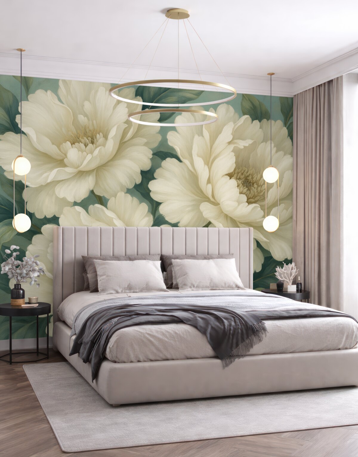 Fototapeta Ogromne białe kwiaty.