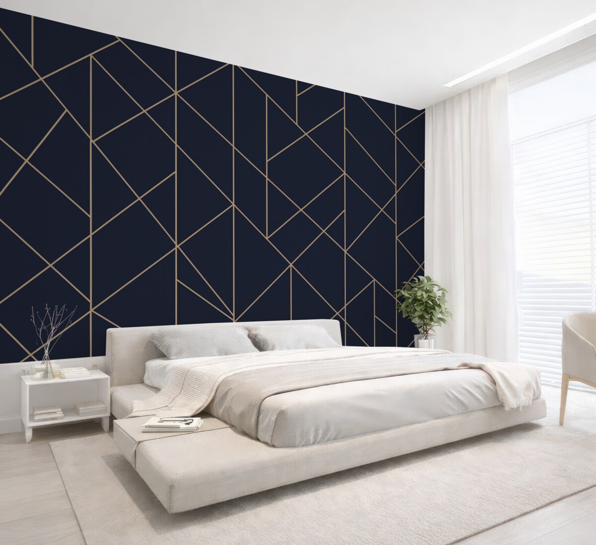 Fototapeta Geometriczne linie, mroczne tło.