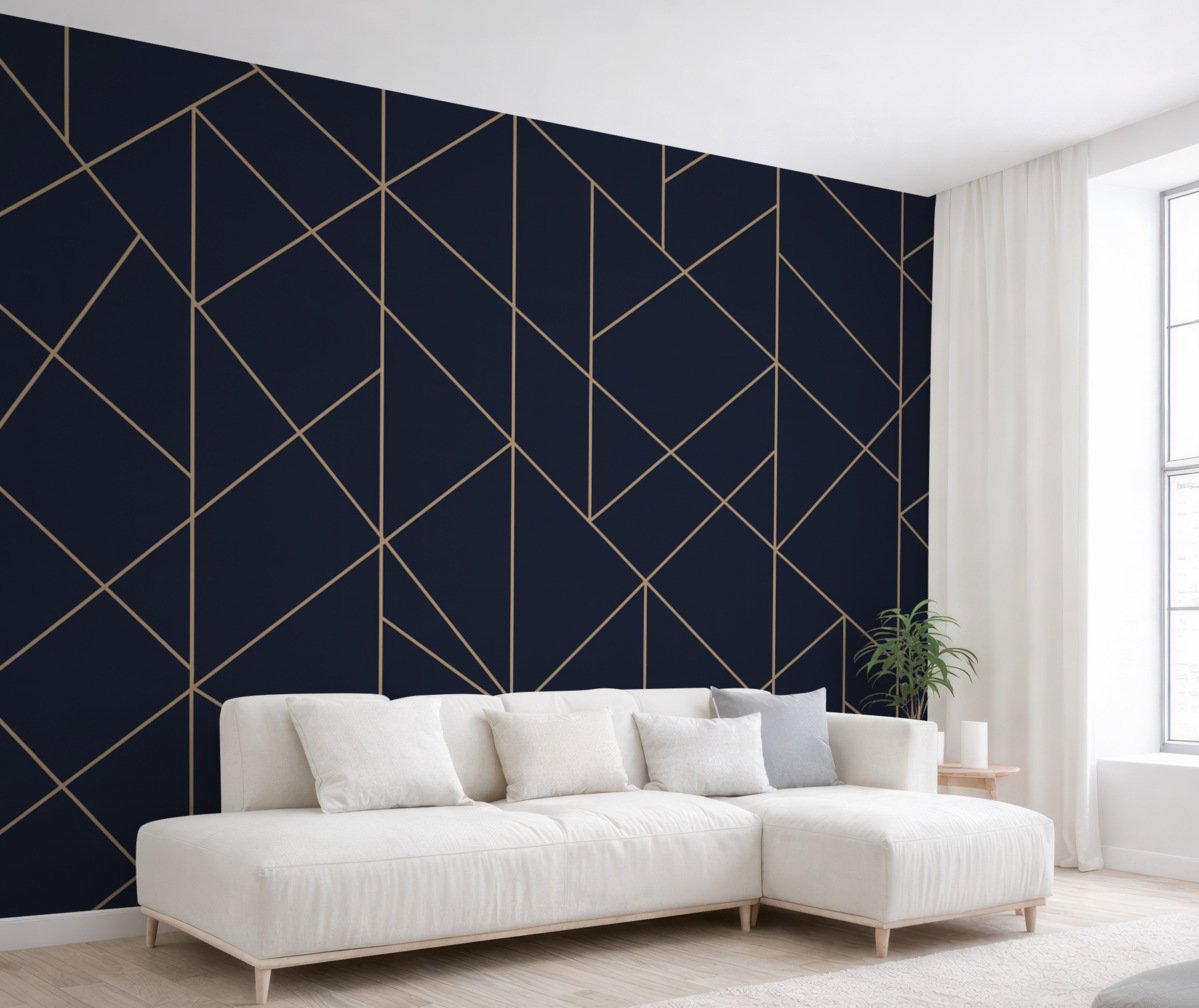 Fototapeta Geometriczne linie, mroczne tło.