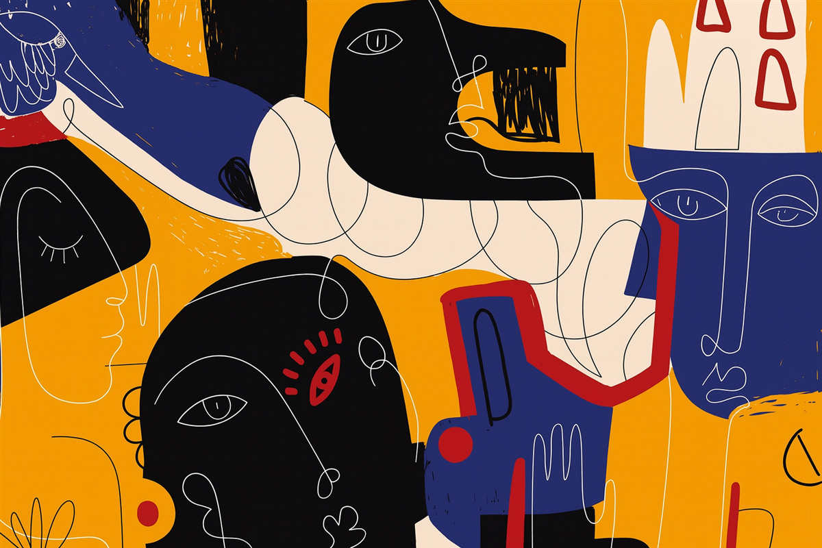 Fototapeta Dom sztuki w przeróżnych barwach.