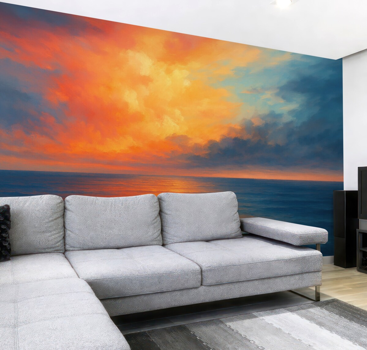 Fototapeta Refleksja nieba w wodach morskich.