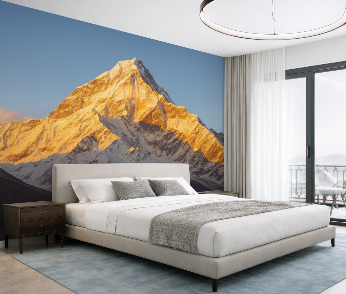 Fototapeta Wielka góra o poranku.