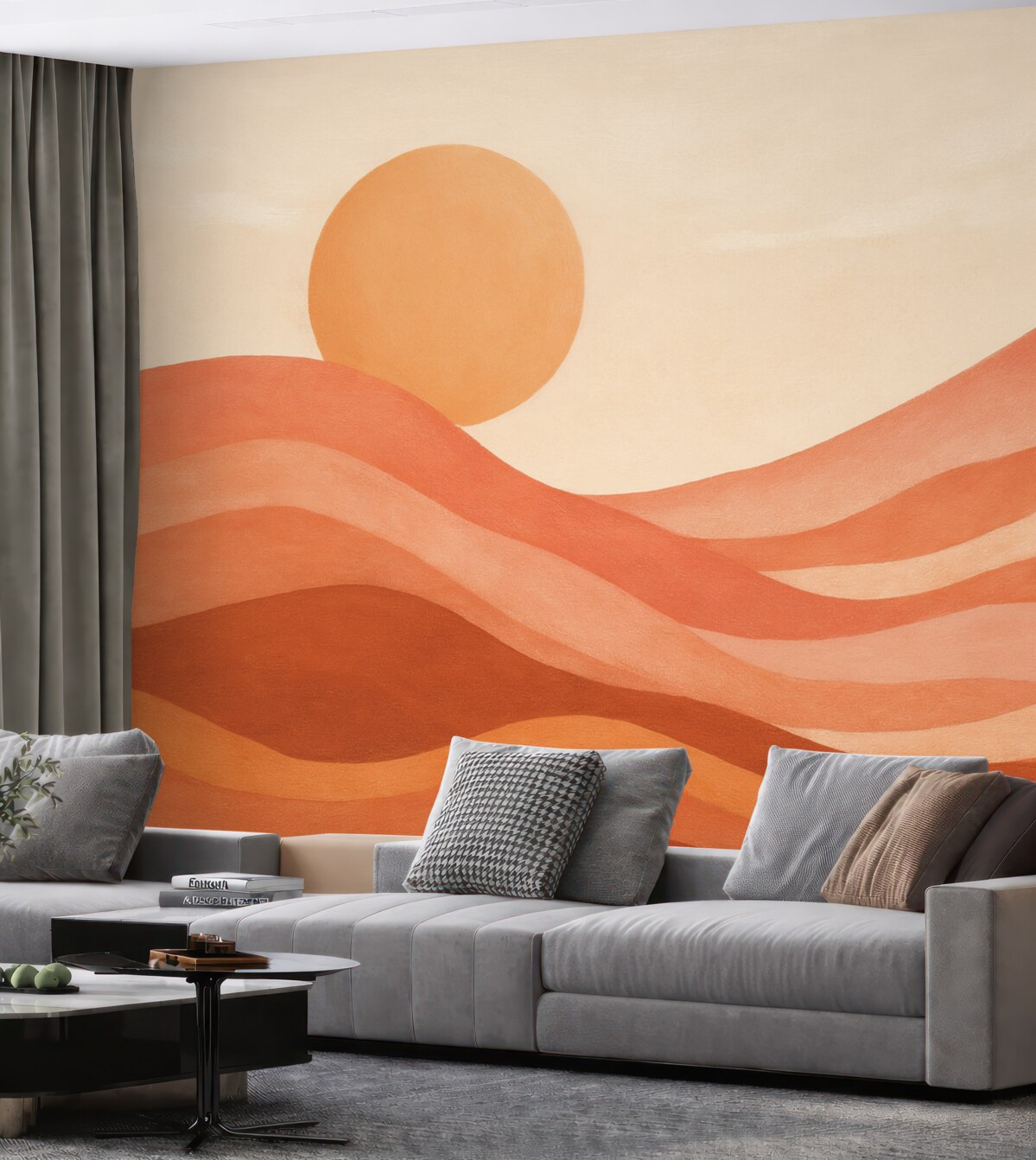 Fototapeta Słońce i fale w klimacie boho.