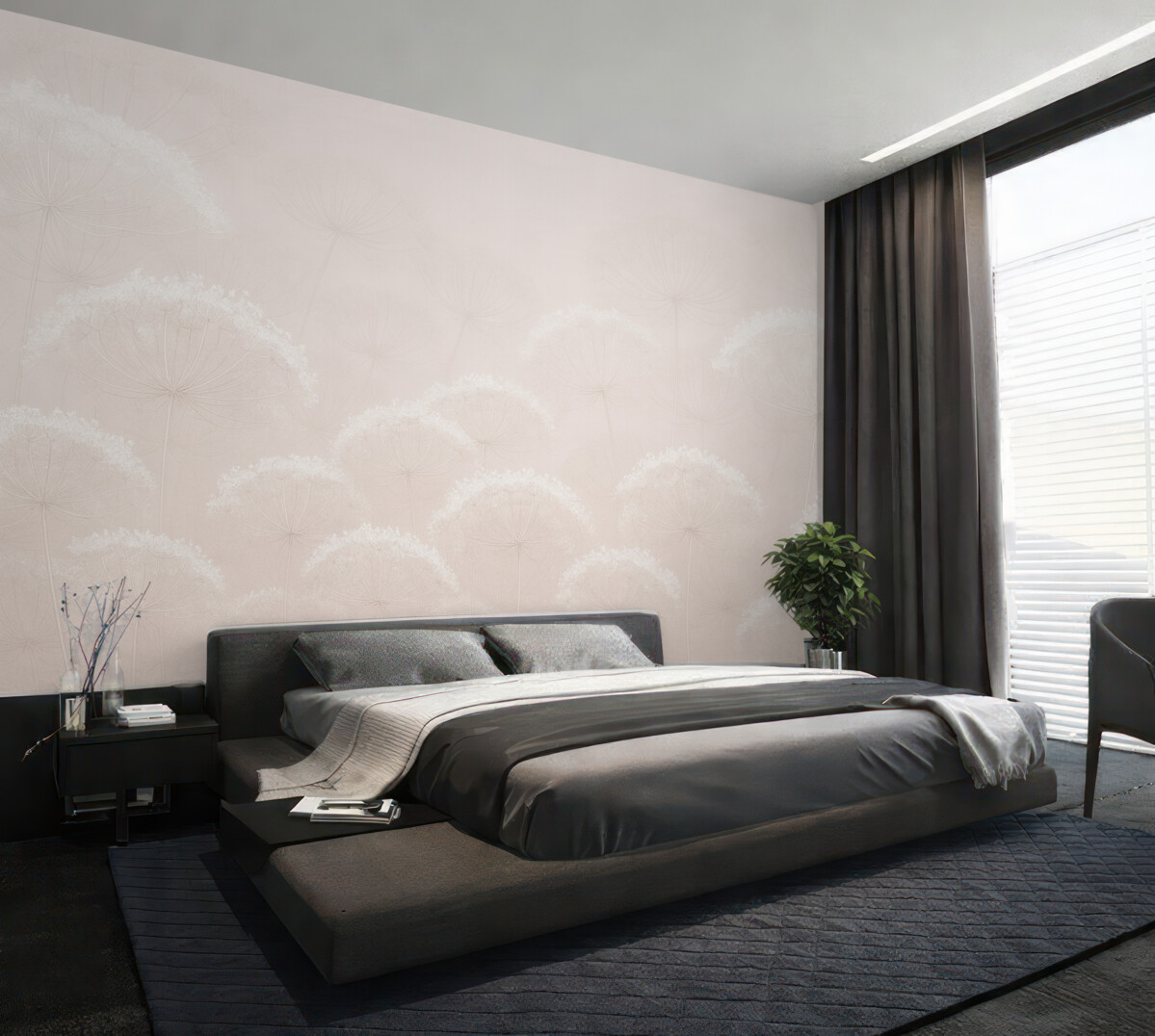 Fototapeta Słabe rośliny prostota różowa barwa.