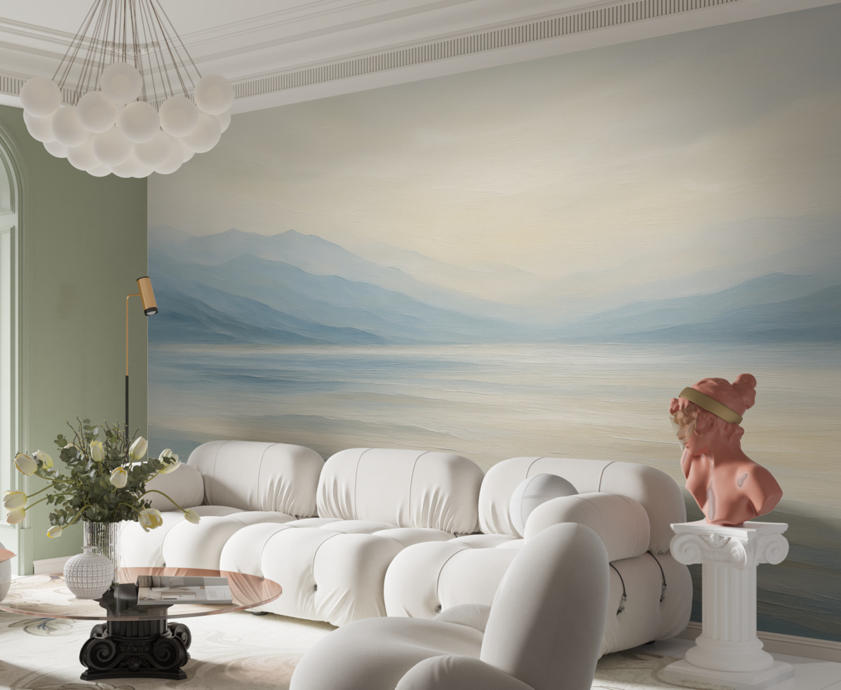 Fototapeta Krajobraz namalowany akwarelą.