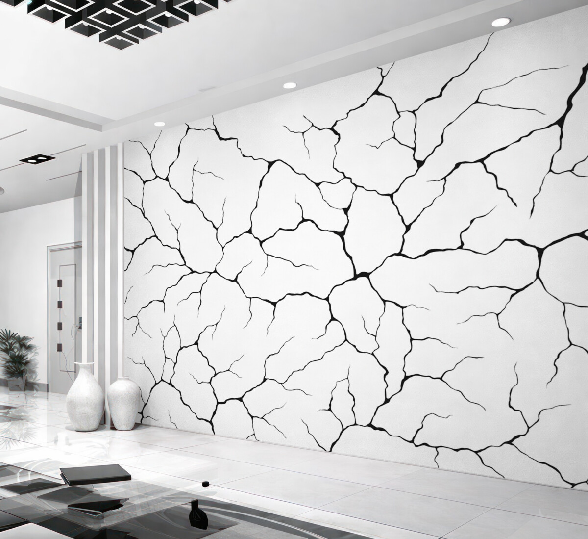 Fototapeta Kropki, jasne tło, czarna abstrakcyjna kreseczka.