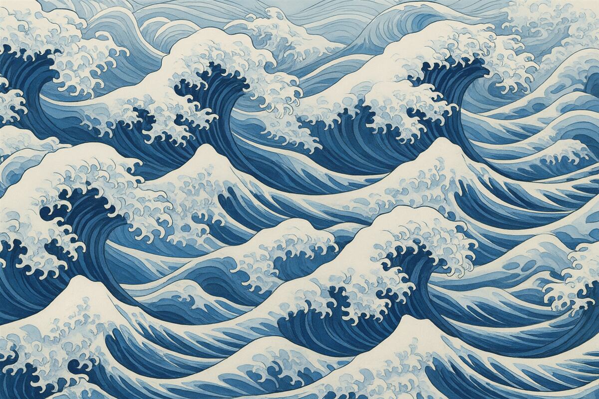 Fototapeta Japońskie zmarszczki na wodzie