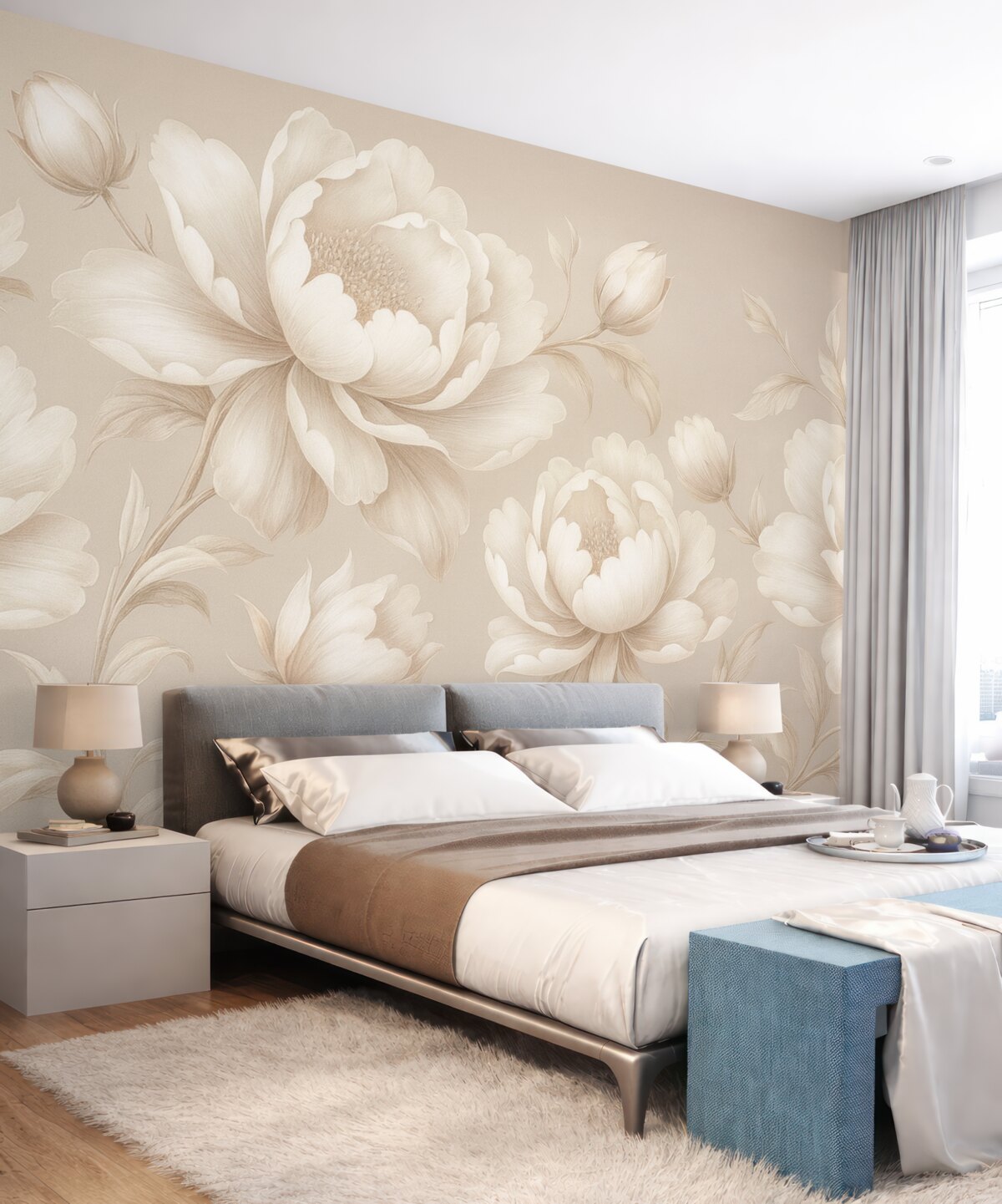 Fototapeta Pastelowe piwonie w subtelnych odcieniach.