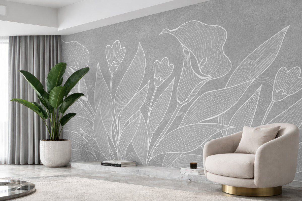 Fototapeta Rysunek kwiatów.