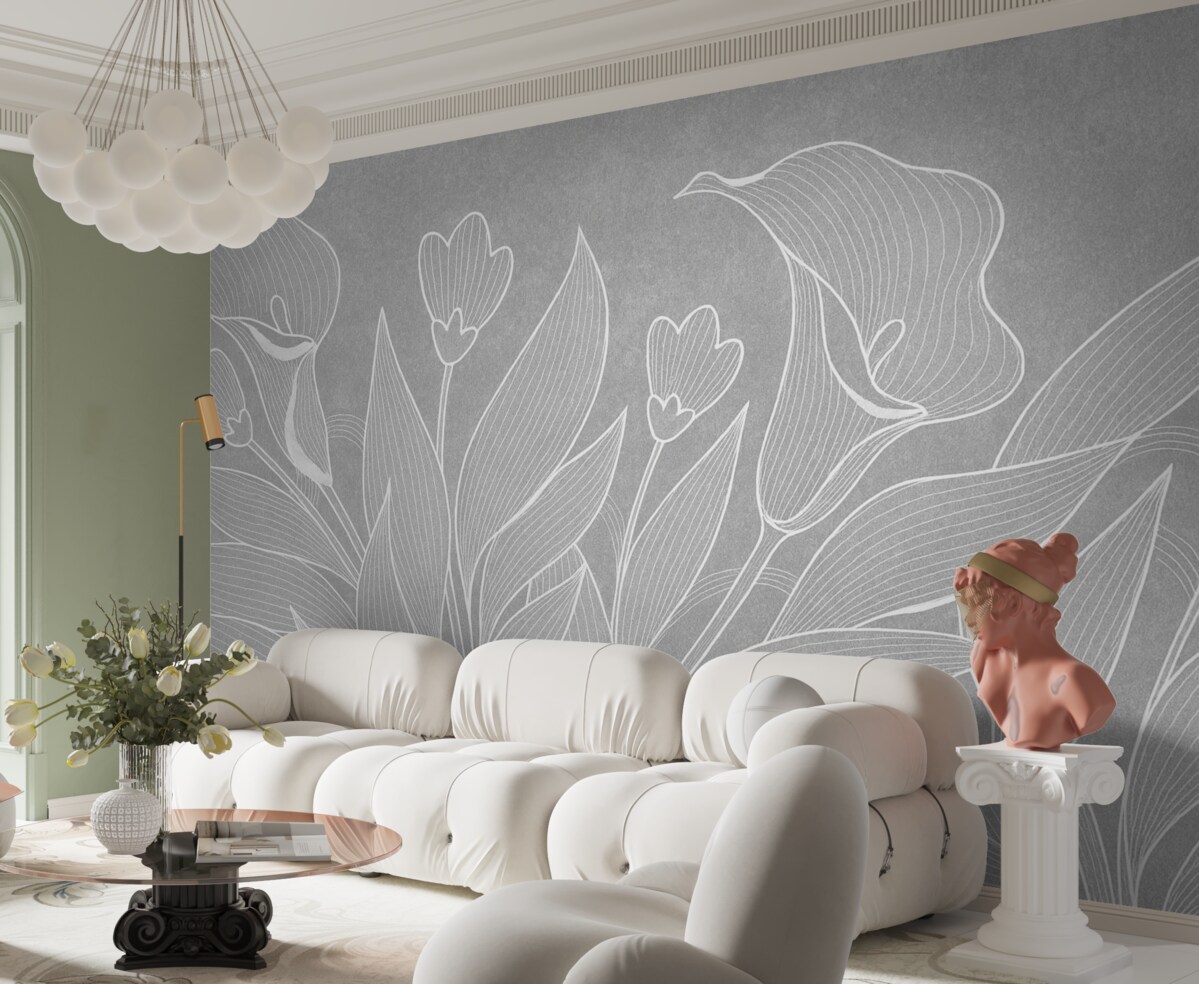 Fototapeta Rysunek kwiatów.