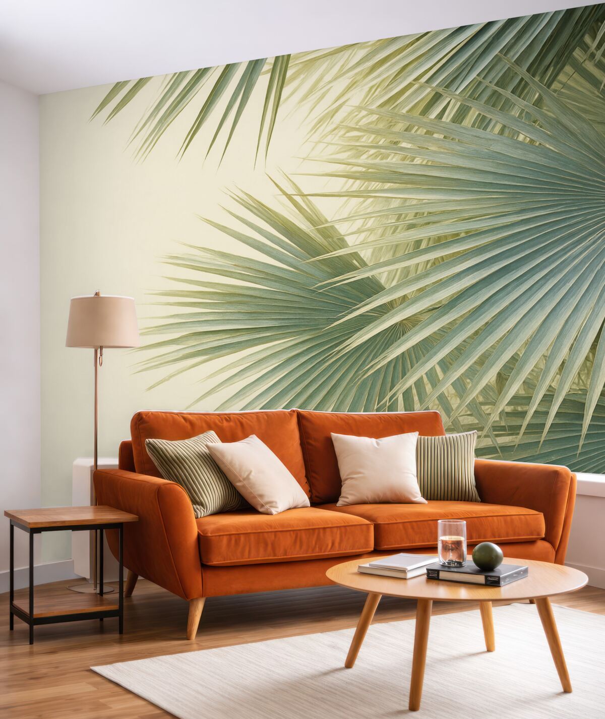 Fototapeta Wielkie liście palmowe, tonacje zieleni.