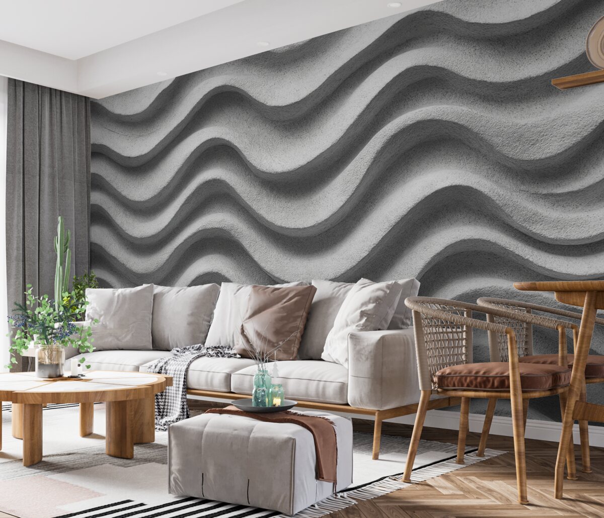 Fototapeta Betonowa faktura gładkiego wypukłości.