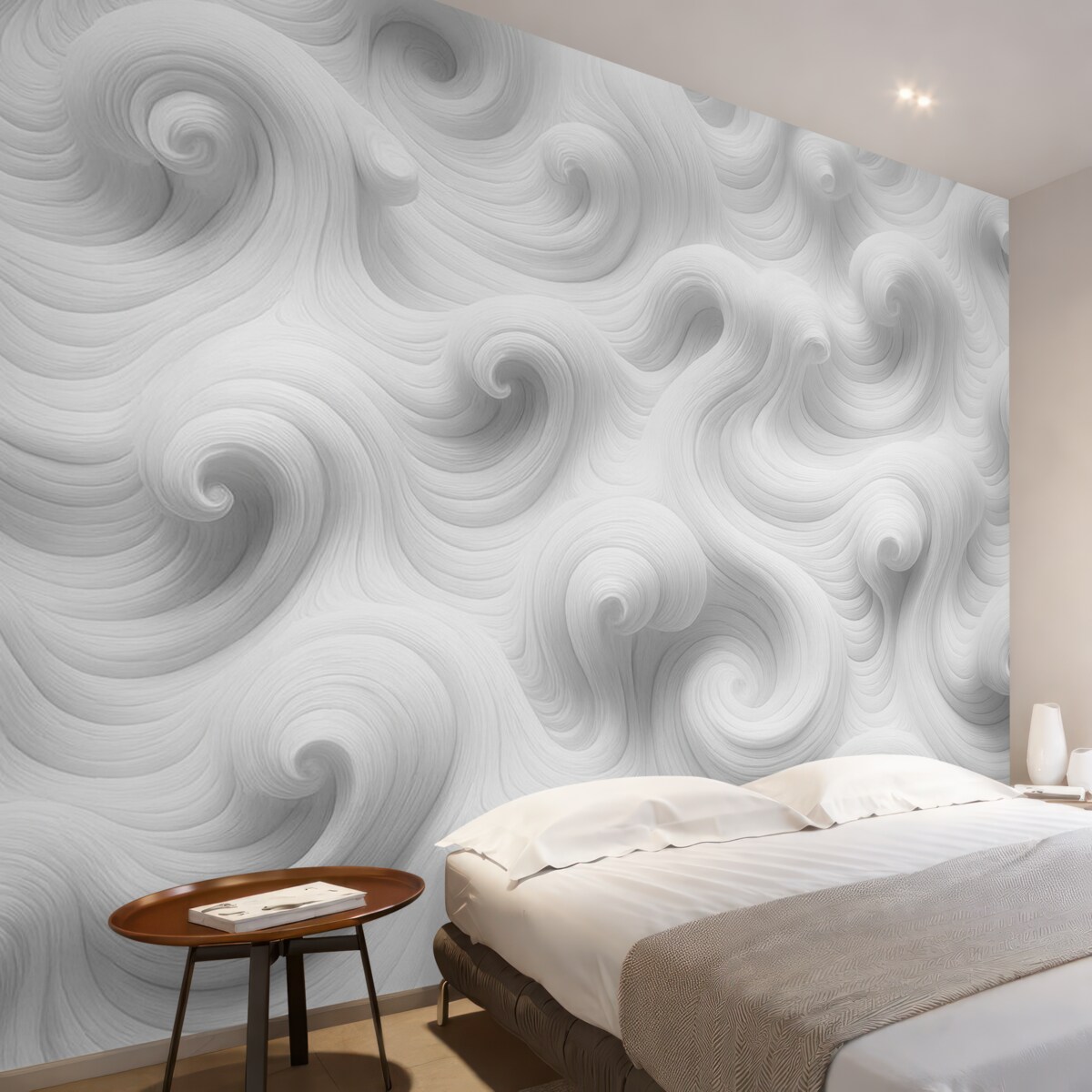 Fototapeta Białe fale wypukłe.