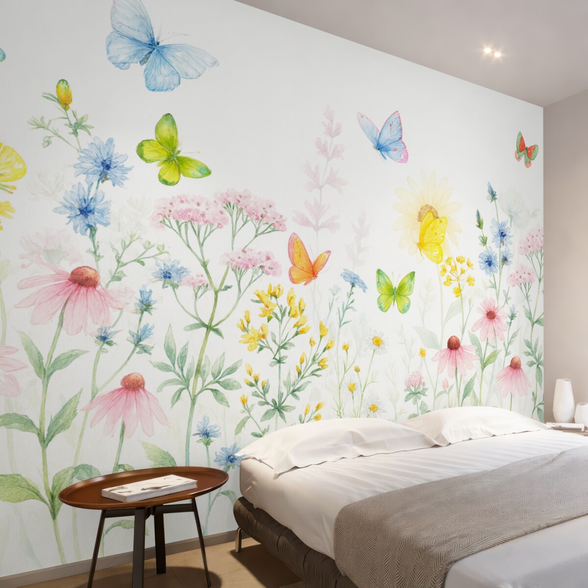 Fototapeta Wielobarwne kwiaty, rośliny oraz owady.