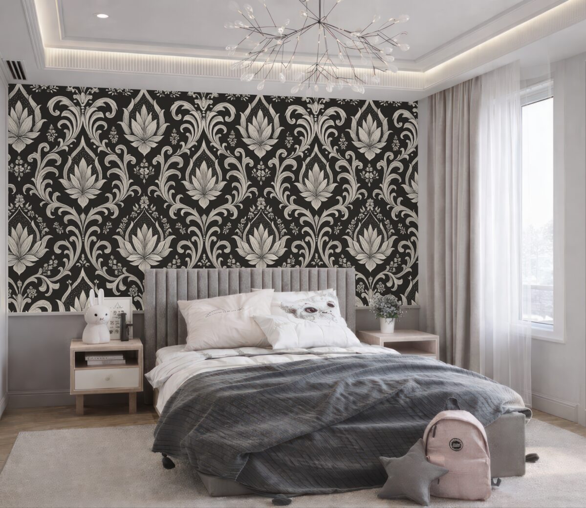 Fototapeta Staroświecki wzór z adamaszku.